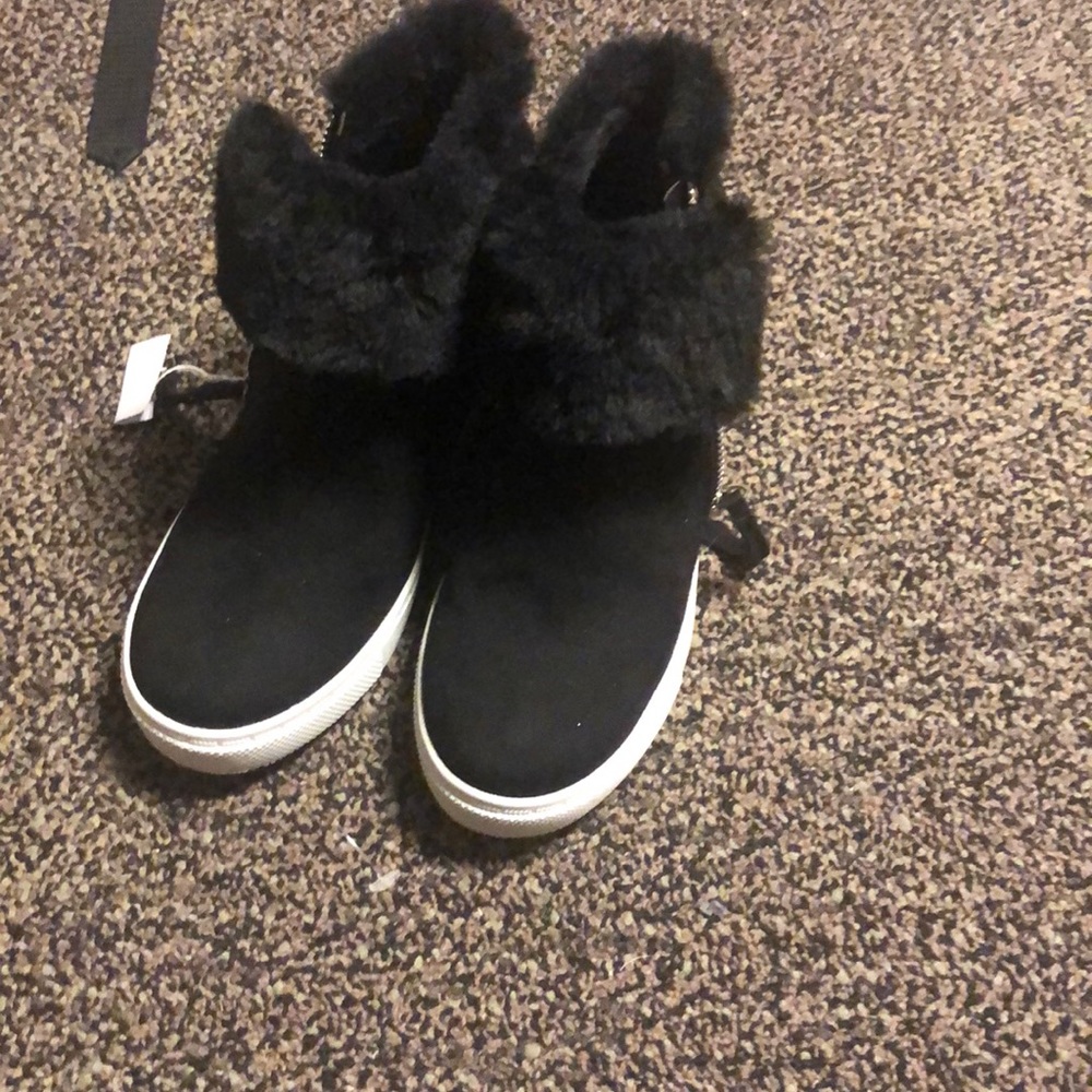 Black high top booties